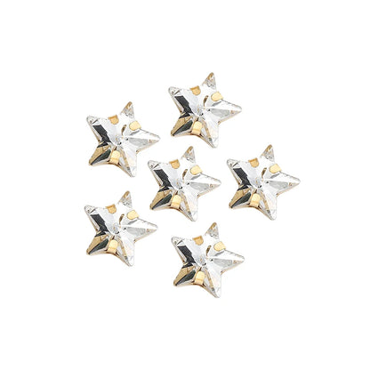 Hot Selling Acmore Crystal 10mm Star Pointback Glass Claw Drill Shiny Rhinestones Charms DIY Accessories for Dress & Clothing