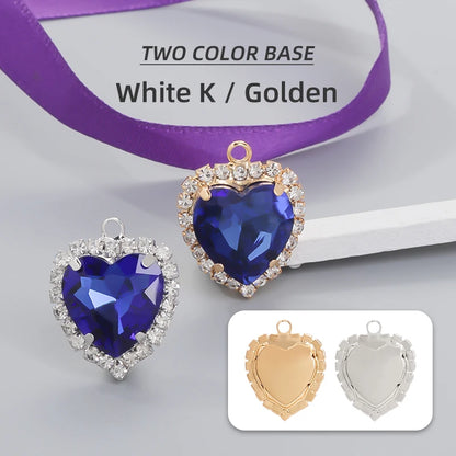 Heart Single Hanging Crystal Buckle Edge Hand - Sewn Diamond Hair Accessories Headdress Clothing Claw Rhinestone Accessories