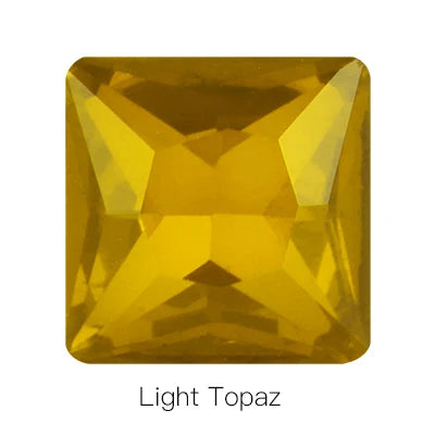 Hot Sale Square Fancy Stone Colorful Crystal Jewelry Point Back Rhinestones