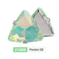 Acmore Crystal New Arrival 18MM  Triangle  Opal Mocha DE Series Rhinestone Claw  Sew on Crystal  With Claw DIY Art Decorations