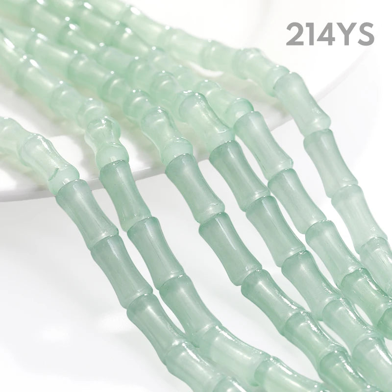 Acmore Crystal  Factory Sale 6*13mm Beads Bamboo Joint Bulk  Glass Crystal Loose Beads for Necklace Making DIY Jewelry