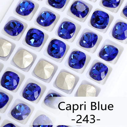 Acmore Crystal Wholesale Cushion Pointback Rhinestone K9 Glass Fancy Stone Loose Glass Design DIY Clothes Bags Shoes