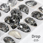 Acmore Crystal Hot Sale Black Diamond Series Crystal Stone Pointback Rhinestones Loose Glue on for Nails Clothes Decoration