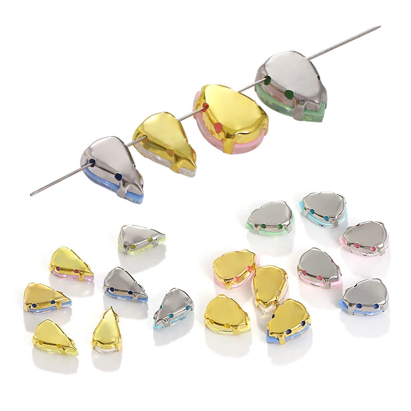 Acmore Crystal High Quality Colors Faceted Glass Stones Drop Claws Flatback Rhinestone Jewelry Art Garment Accessories