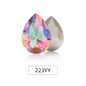 Acmore Crystal New Arrival  Shadow Series Tear Drop Shape Piont Back High Quality Rhinestones Glass Crystal Stone for Nail Art