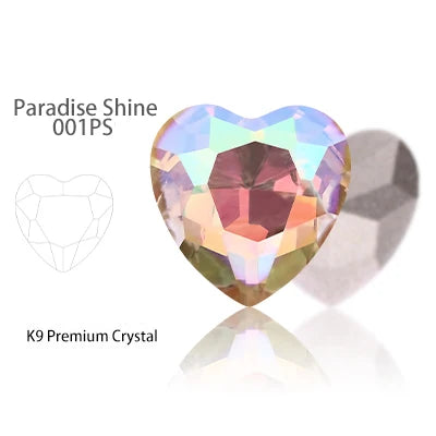Acmore Crystal High Quality K9 Glass 8-27mm Heart Shape Point Back DIY Decoration Accessories Press on Nail Art Supplies Rhinestones