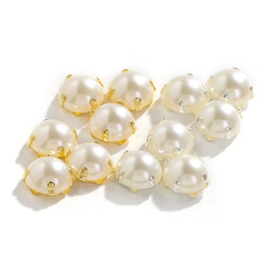 Acmore Crystal Hot Selling High Quality Loose Pearls With Cross Shape Claw Bead for Jewelry Making Supplies DIY Decoration Accessories