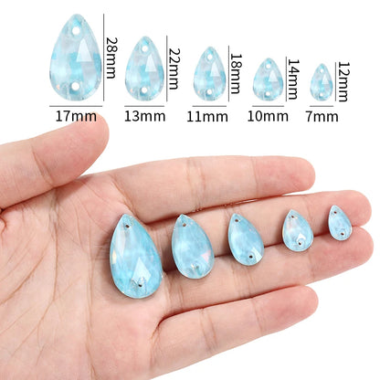 Acmore Crystal Drop Shape New  Color Series Crystal Flatback Sew on Rhinestone for Garment Shoes Bag Decoration