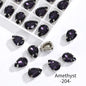 Acmore Crystal Crystals Rhinestone With Claw Strass Gems Sew on Rhinestone Drop Shape Crystal Fancy Stone With Claw for Garment