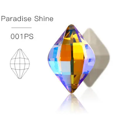 Acmore Crystal 9*14mm Lemon Point Back 22 Shiny Colors Crystal K9 Glass DIY for Garment Nail Art Rhinestones Accessories