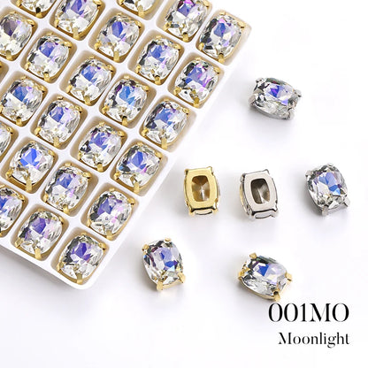 Acmore Crystal High Quality Pillow Shaped Copper Claws Crystal Rhinestones for Sewing Accessories
