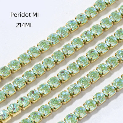 Acmore Crystal New SS4-SS16 Size MI Round Shape Glass Stones Copper Claw Rhinestones Chain Sew on Crystal Direction DIY Rhinestone