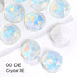 Acmore Crystal High Quality K9 Point Back Gemstone Flower Shape Glass Loose Rhinestones Opal Mocha Crystal Jewelry Diy Decoration