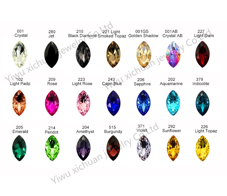 Wholesale Fashion Ab Crystal Glass Repair Rhinestone Crystal Ab Sewing Rhinestone Horse Eye Sewn on Gemstone