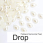 Acmore Crystal Drop Shaped Wholesale in Bulk Loose Pearling Flatback Semicircle Pearls Beads for Nail Art DIY Decor Garment Bags Shoes