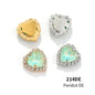 Acmore Crystal Wholesale Sew on Flatback Glass Heart Opal Mocha Loose Rhinestones Crystal Stones  DIY Art Decorations