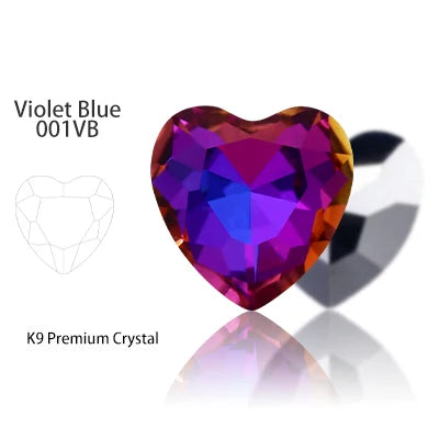 Acmore Crystal High Quality K9 Glass 8-27mm Heart Shape Point Back DIY Decoration Accessories Press on Nail Art Supplies Rhinestones