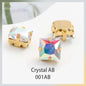 Acmore Crystal  Wholesale Colorful Sew on Stone Diamonds Square Shape Gold Claws Glass Rhinestones DIY Clothing Decorate