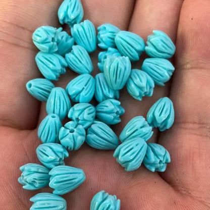 Acmore Crystal 9*6mm Hawaii Resin Jasmine Flower Beads for Jewelry Making Lavender Lilac Pikake Flower Acrylic Charms