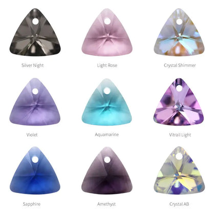 Xichuan Triangle Shaped 8/12mm New China Loose Point Back Crystal Stones Crafts Rhinestone for Jewelry Making Pendant Necklace