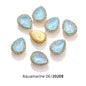 Acmore Crystal New Arrival Double-layers Drop Shape Flat Back Claw Rhinestones Golden Sunflower Sew-on Crystal Glass for Clothing