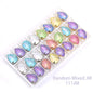 Acmore Crystal Aurora Mocha Pointback Drop Shaped Crystal Stone Rhinestone With Copper Hollow Claw Sew on Garment DIY Accessories